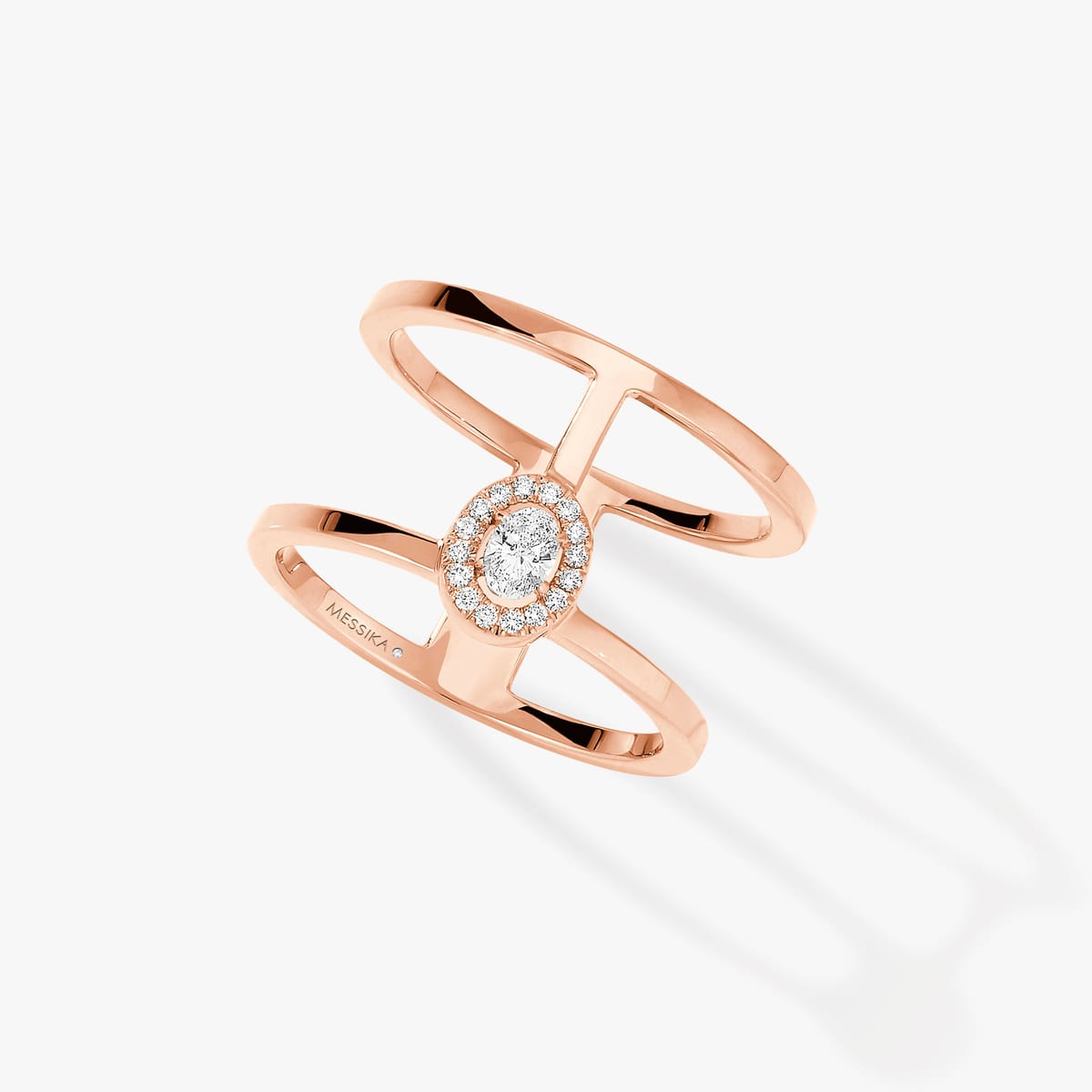 Glam'Azone双圈 Pink Gold Diamond For Her Ring 06173-PG