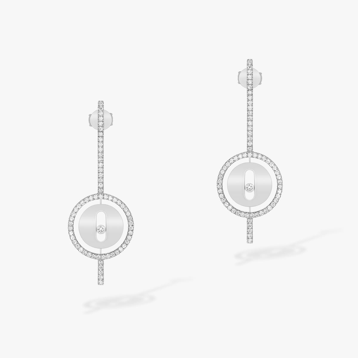 Lucky Move Arrow耳坠 White Gold Diamond For Her Earrings 07516-WG