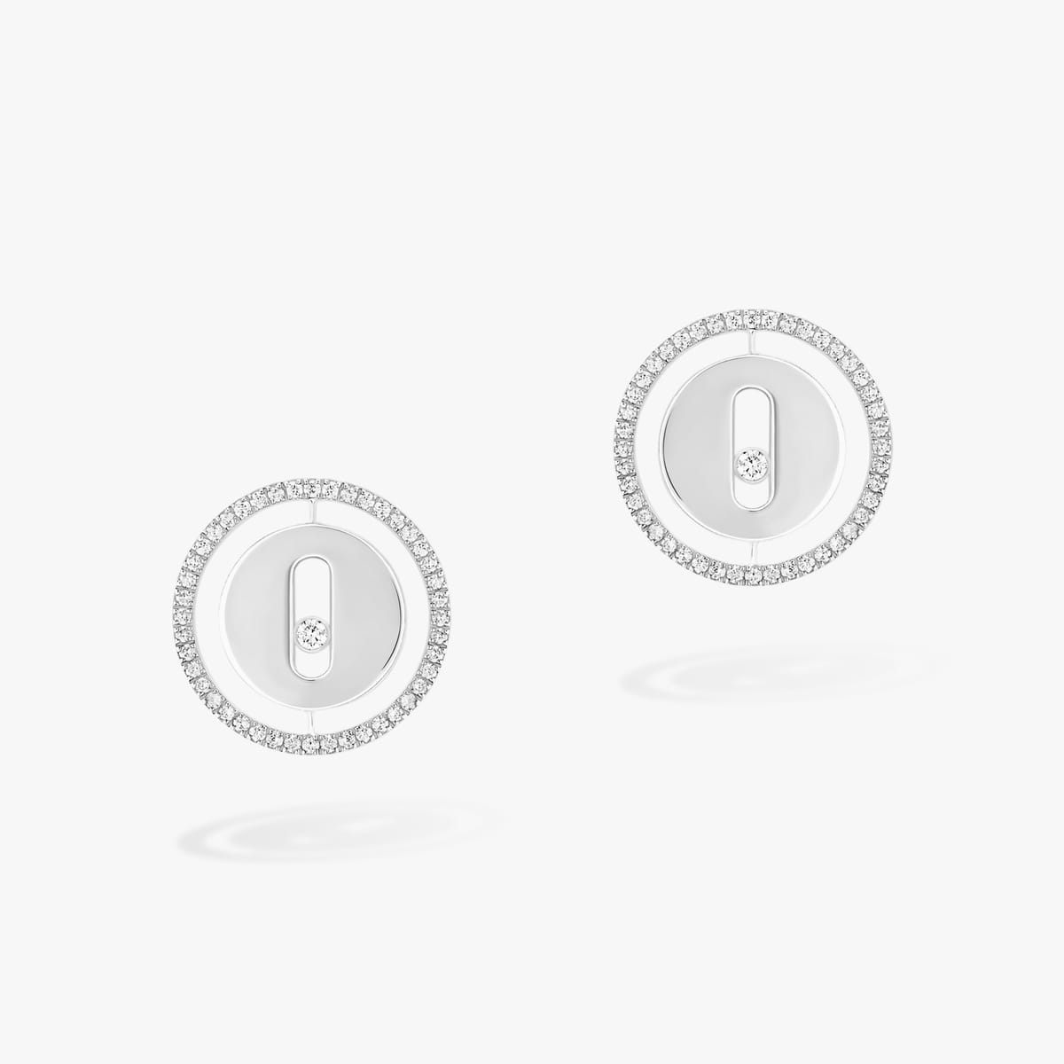 Lucky Move耳钉 White Gold Diamond For Her Earrings 11571-WG