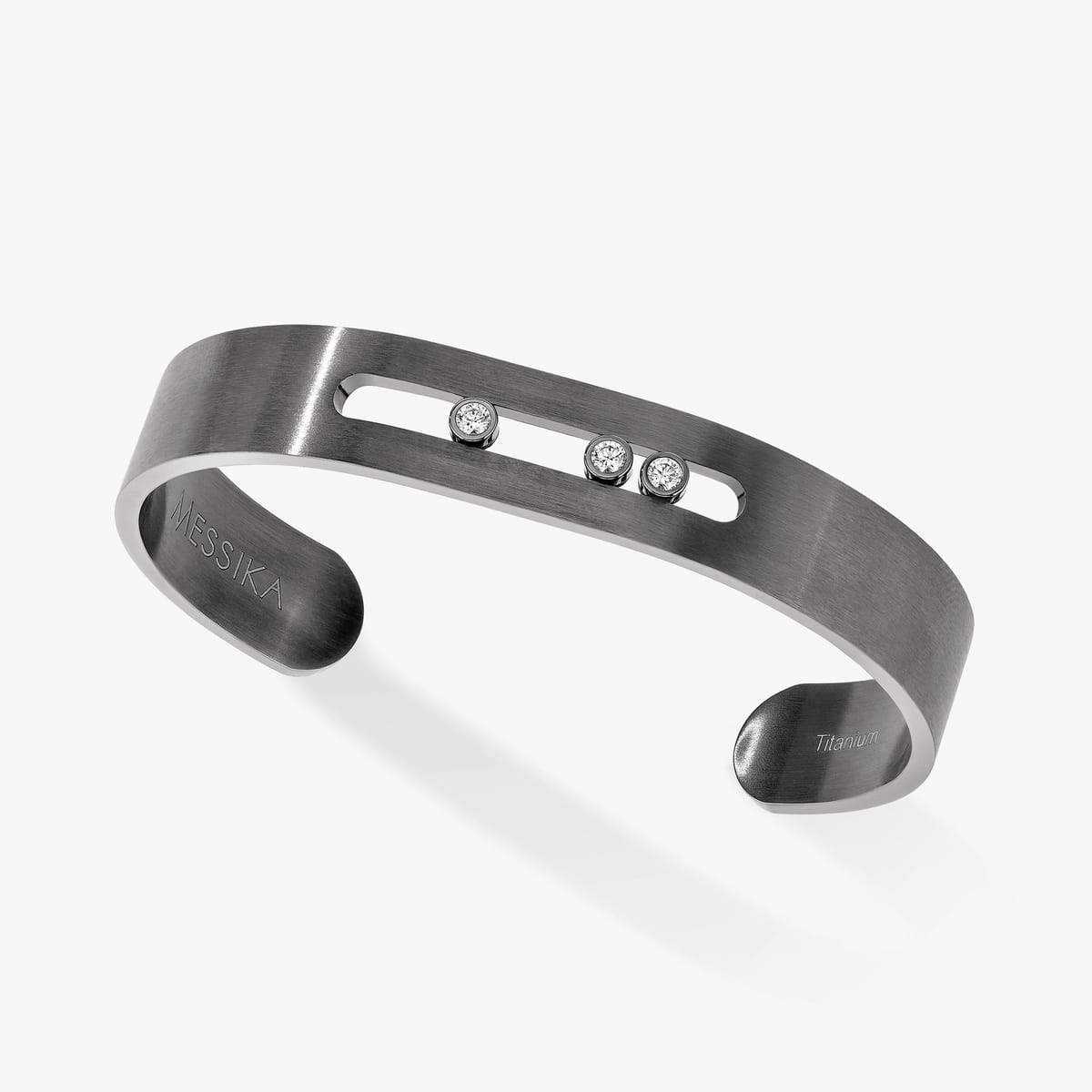 Move Titanium石墨色钛金手镯 Graphite Titanium Diamond For Him Bracelet 06585-TG