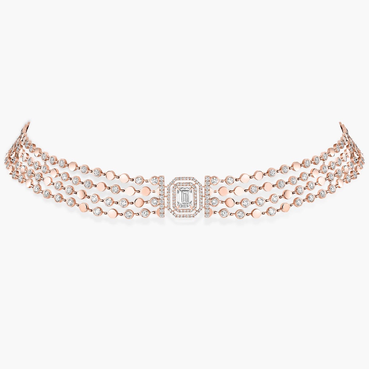 D-Vibes多圈项链 Pink Gold Diamond For Her Necklace 12434-PG
