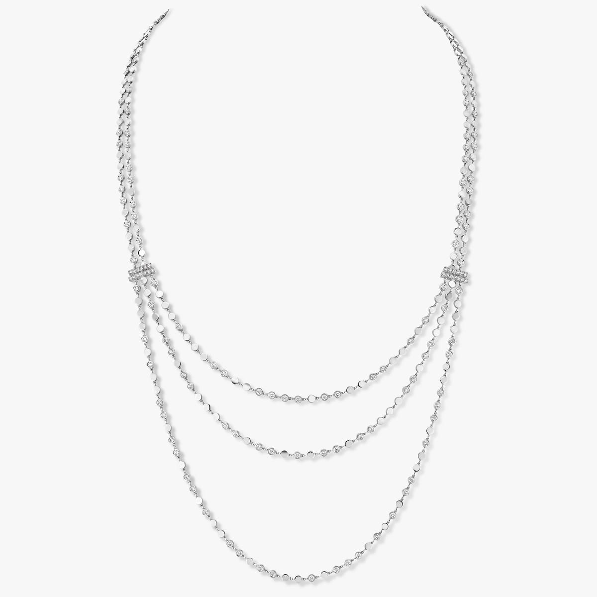D-Vibes多圈长项链 White Gold Diamond For Her Necklace 12435-WG