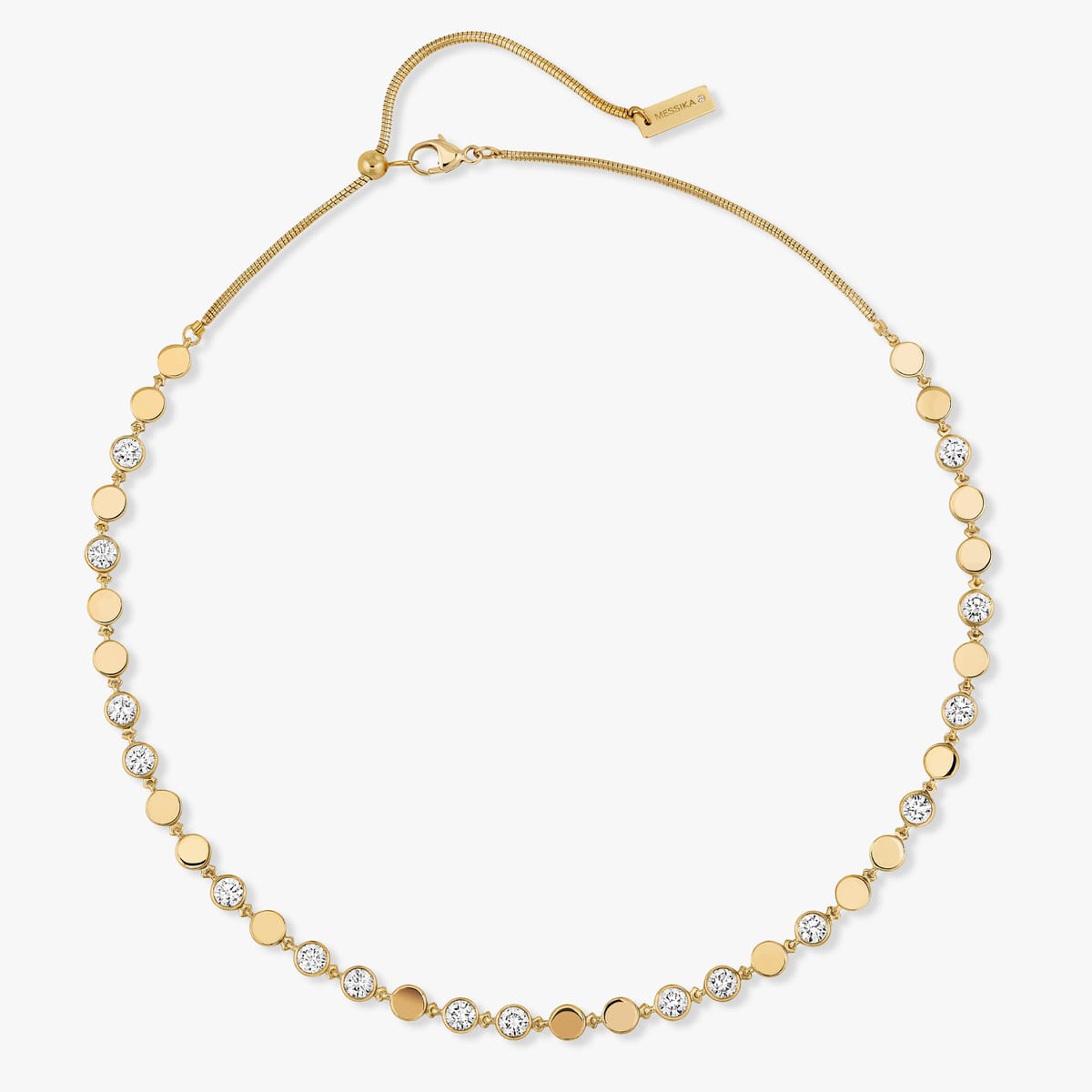 D-Vibes项链 中号款 Yellow Gold Diamond For Her Necklace 12483-YG