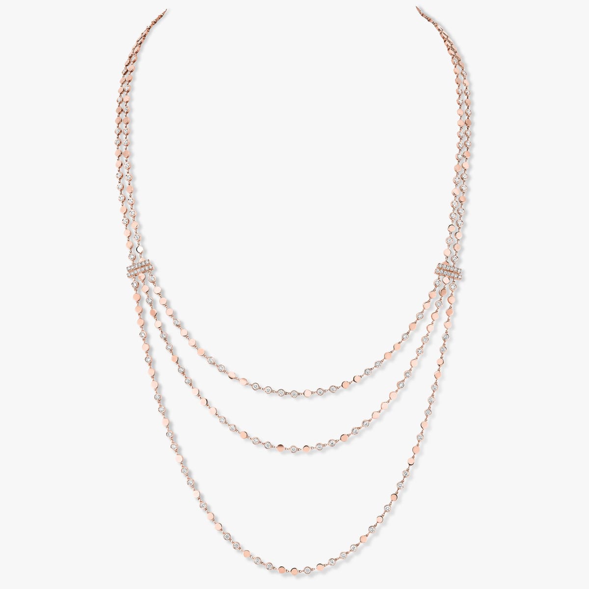 D-Vibes多圈长项链 Pink Gold Diamond For Her Necklace 12435-PG