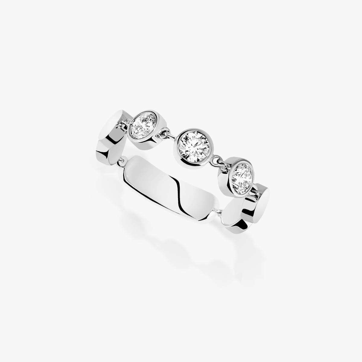 D-Vibes 中号款 White Gold Diamond For Her Ring 12991-WG