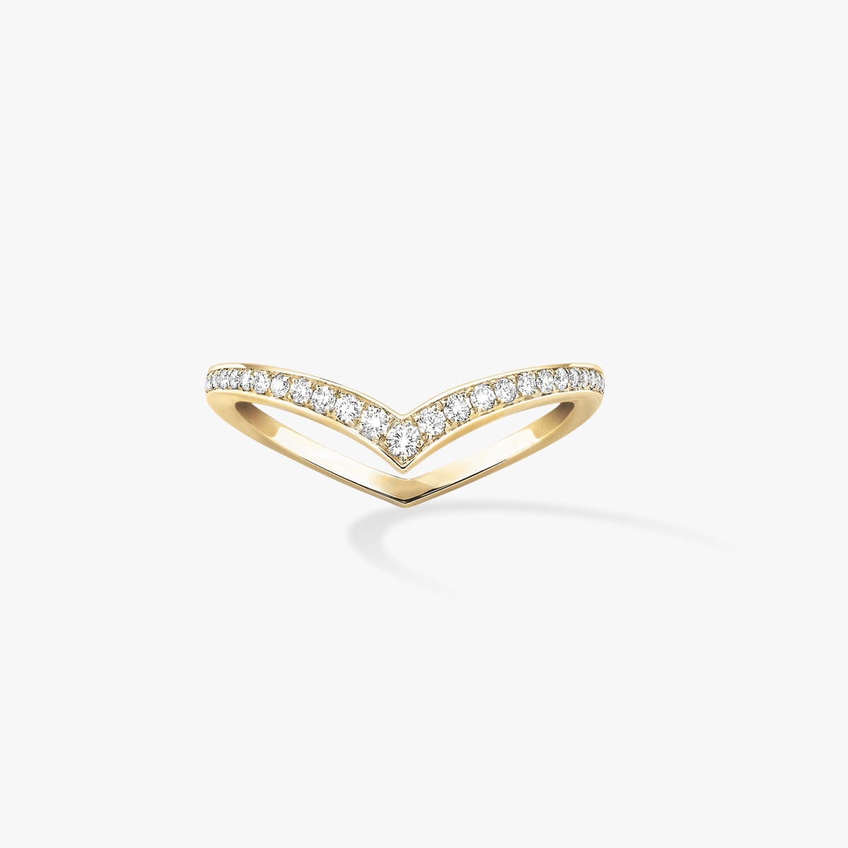 Fiery密镶钻石结婚戒指 Yellow Gold Diamond For Her Ring 12088-YG