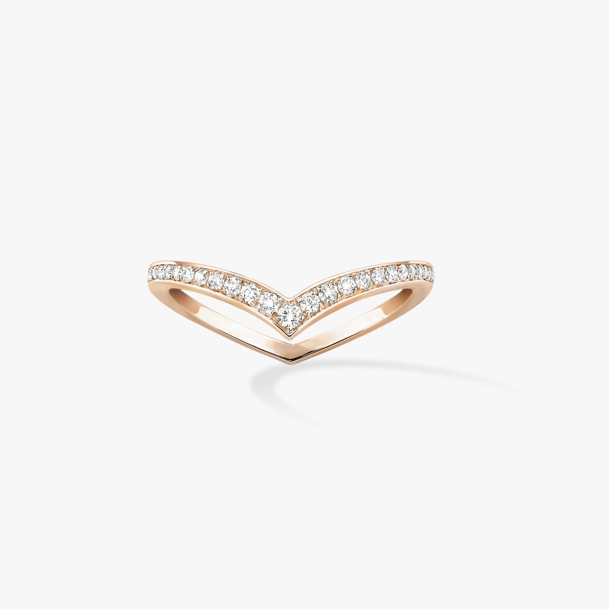Fiery密镶钻石结婚戒指 Pink Gold Diamond For Her Ring 12088-PG