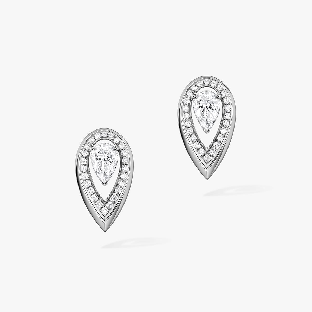 Fiery 0.25克拉 White Gold Diamond For Her Earrings 13240-WG