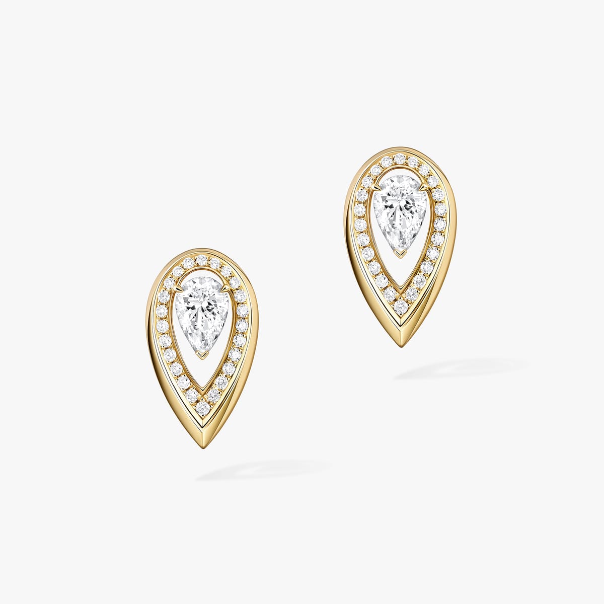 Fiery 0.25克拉 Yellow Gold Diamond For Her Earrings 13240-YG