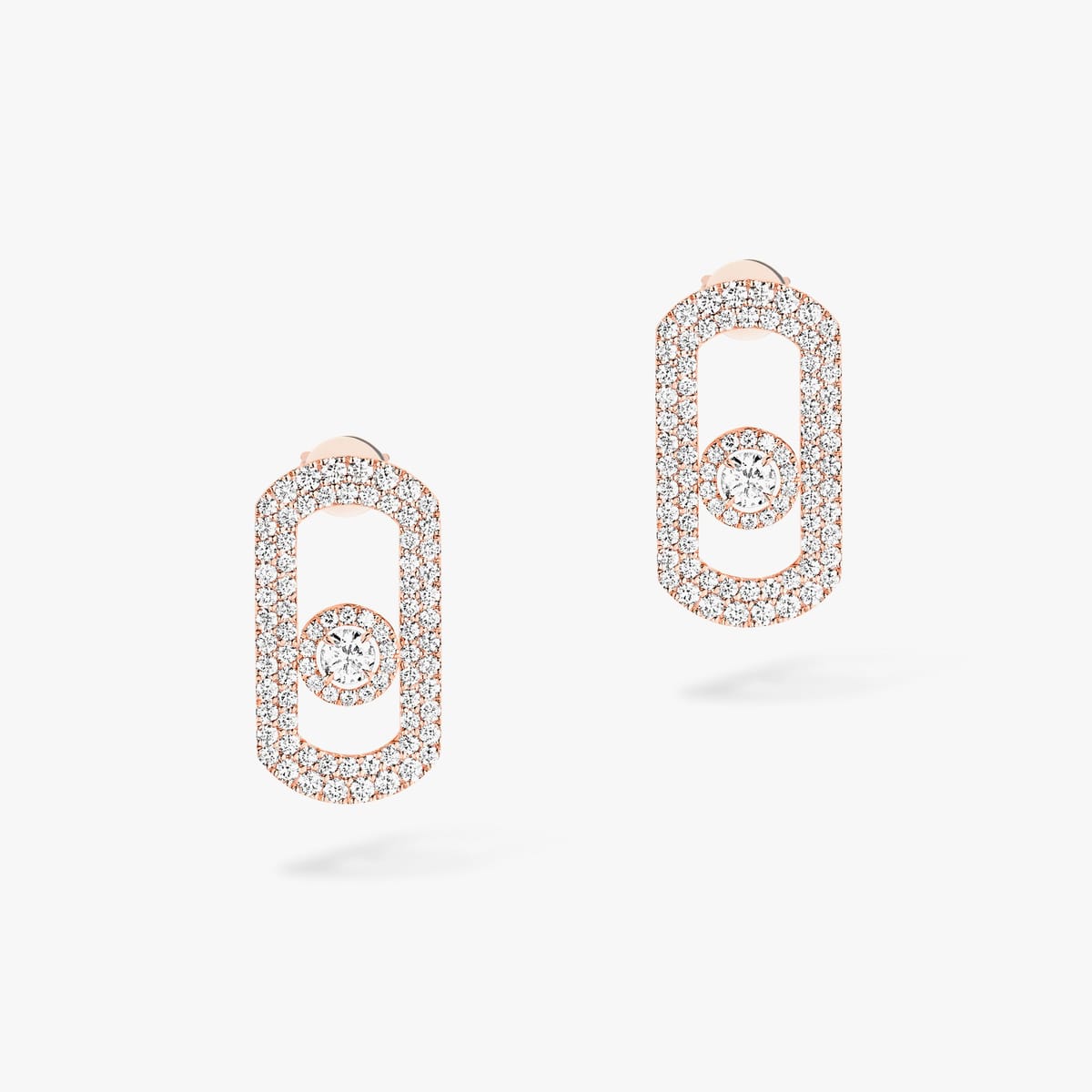 So Move密镶钻石珠宝作品 Pink Gold Diamond For Her Earrings 12931-PG