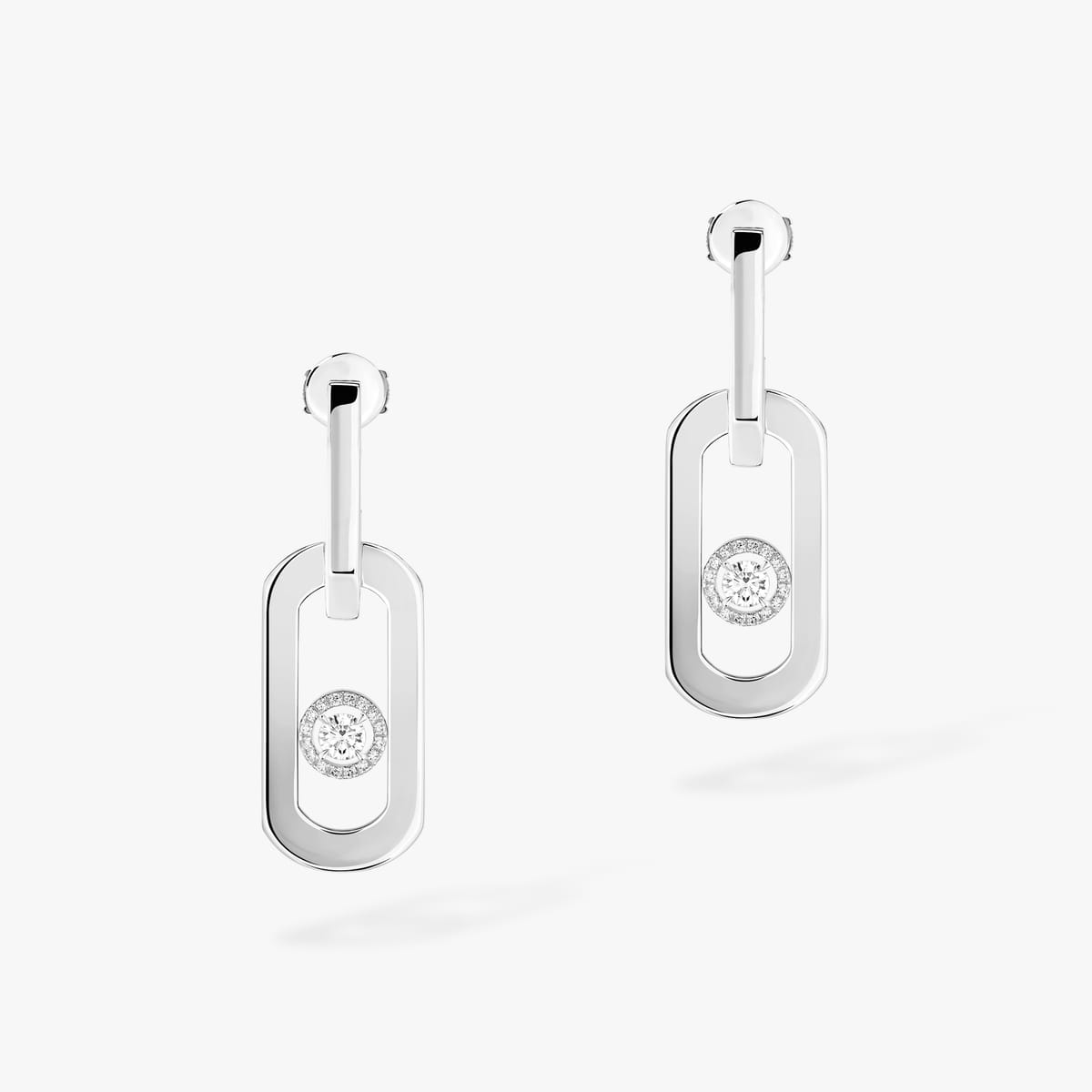 So Move耳坠超大号款 White Gold Diamond For Her Earrings 13132-WG