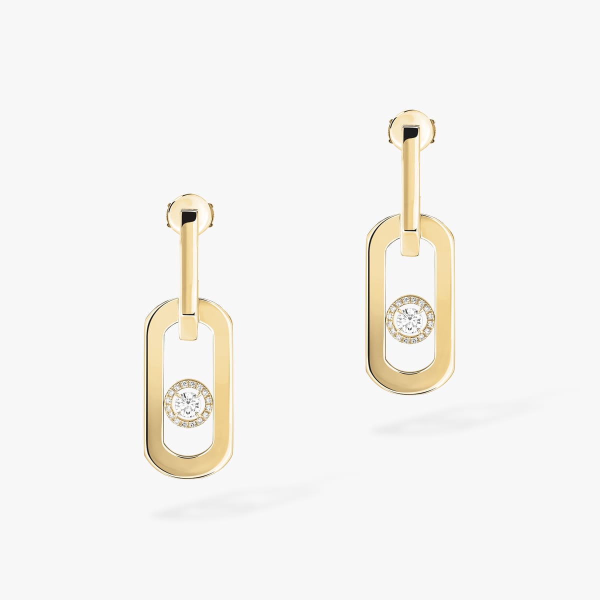 So Move耳坠超大号款 Yellow Gold Diamond For Her Earrings 13132-YG