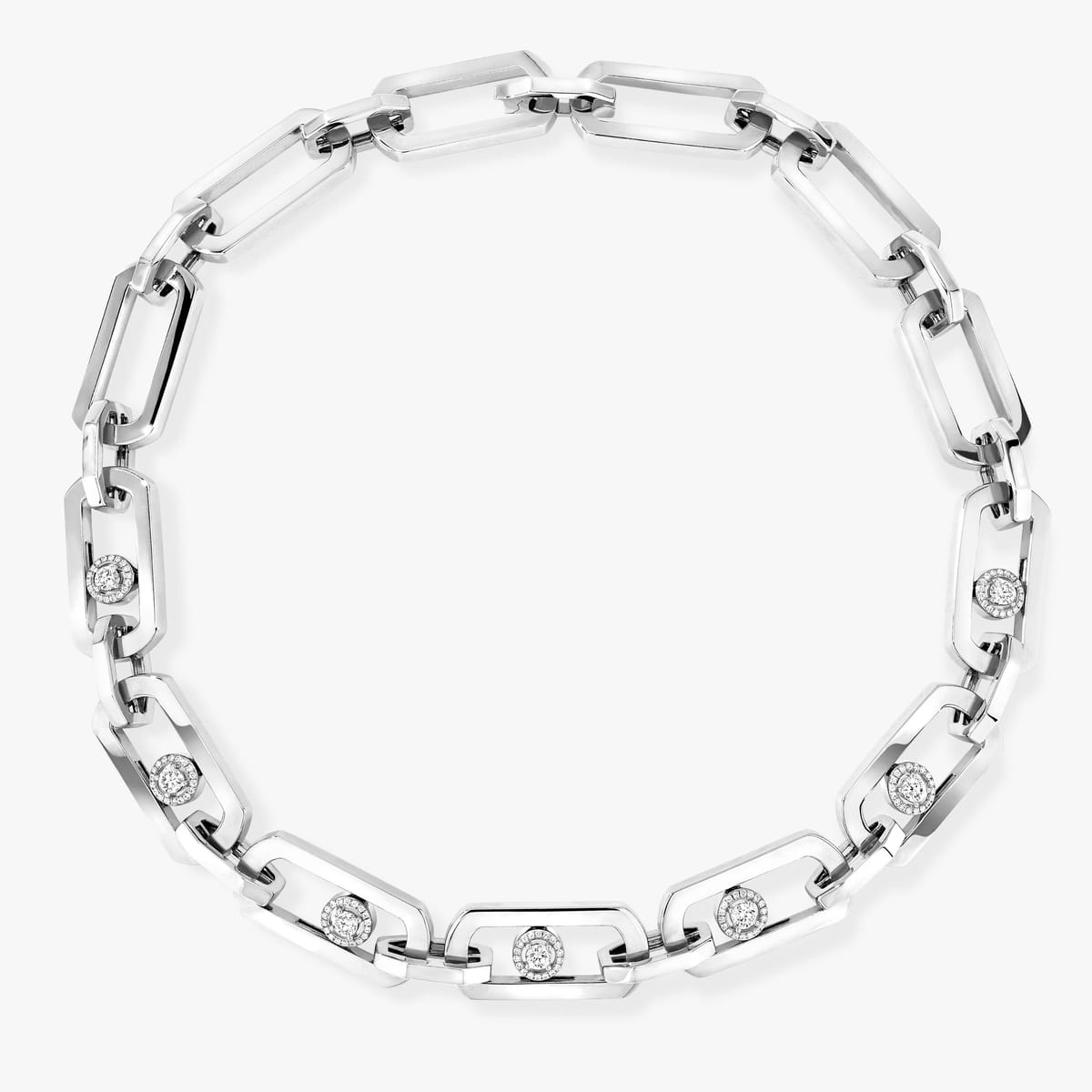 So Move珠宝作品，超大号款 White Gold Diamond For Her Necklace 13080-WG