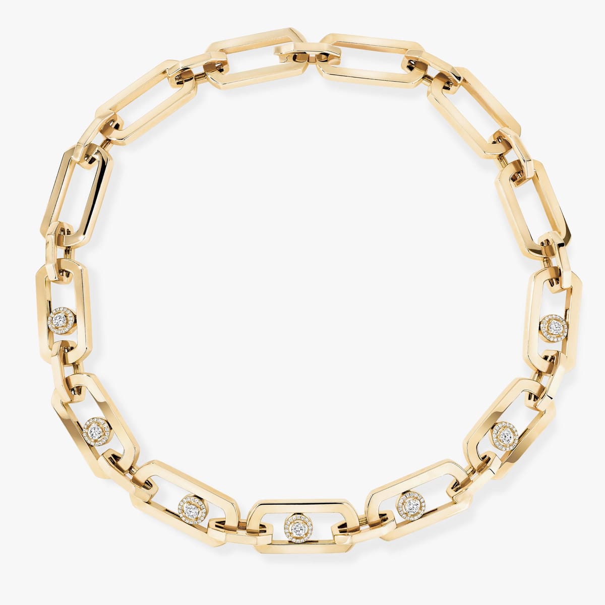 So Move珠宝作品,超大号款 Yellow Gold Diamond For Her Necklace 13080-YG