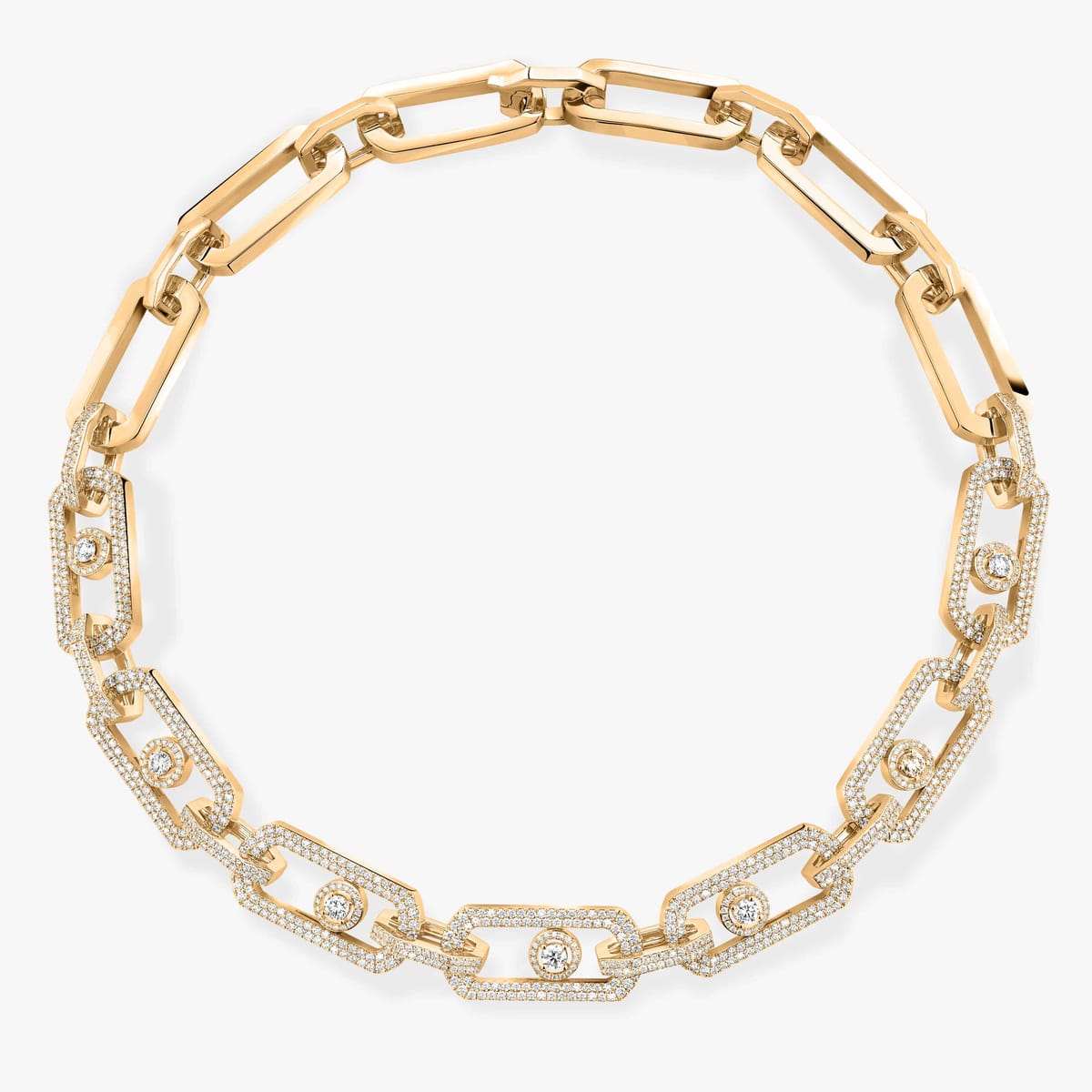 So Move密镶钻石珠宝，超大号款 Yellow Gold Diamond For Her Necklace 13079-YG