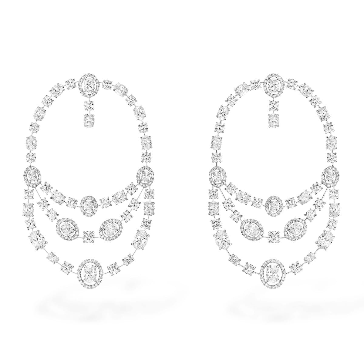 Starry Night系列 White Gold For Her Earrings 07018-WG