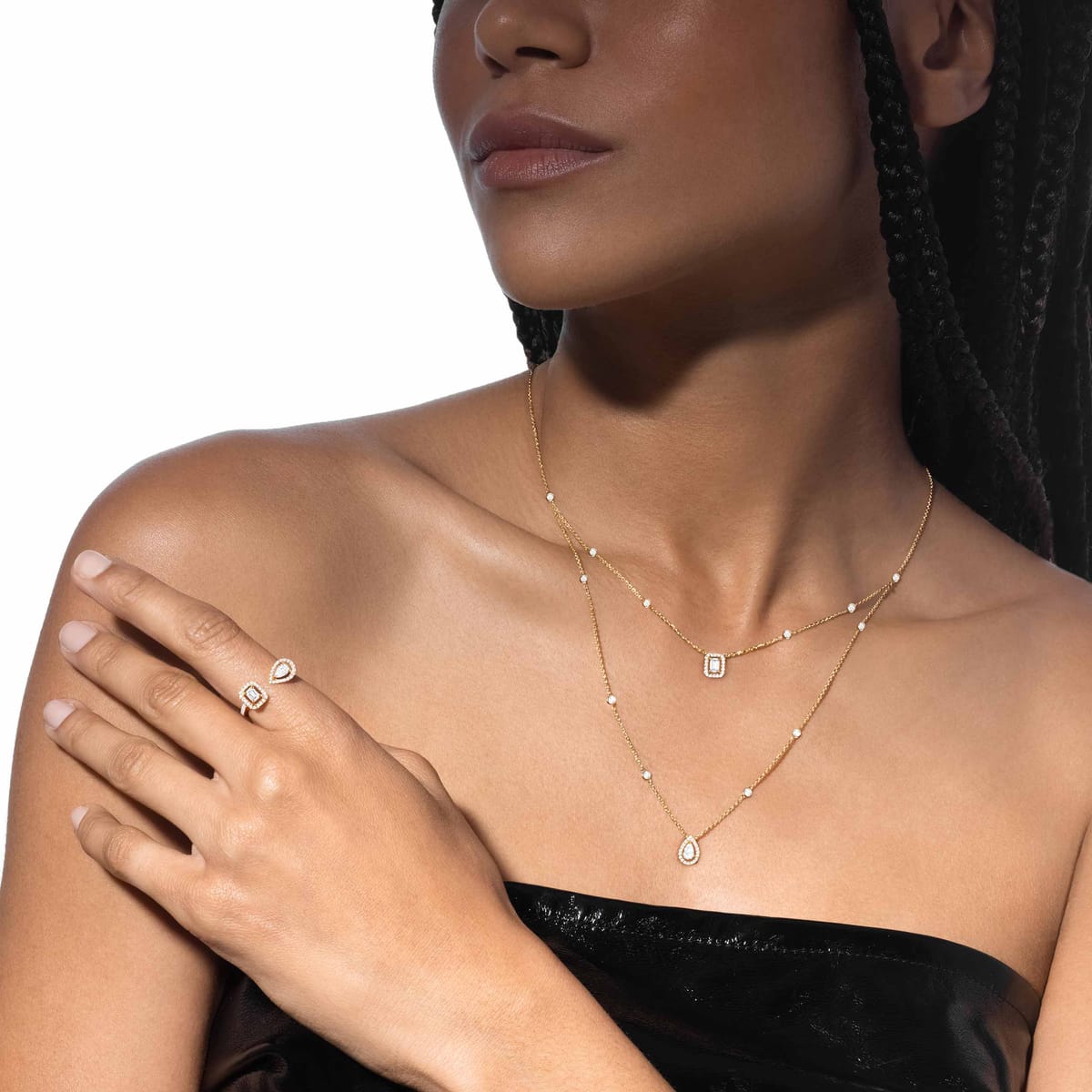My Twin Toi & Moi 0.15克拉 x2 Yellow Gold Diamond For Her Ring 06471-YG