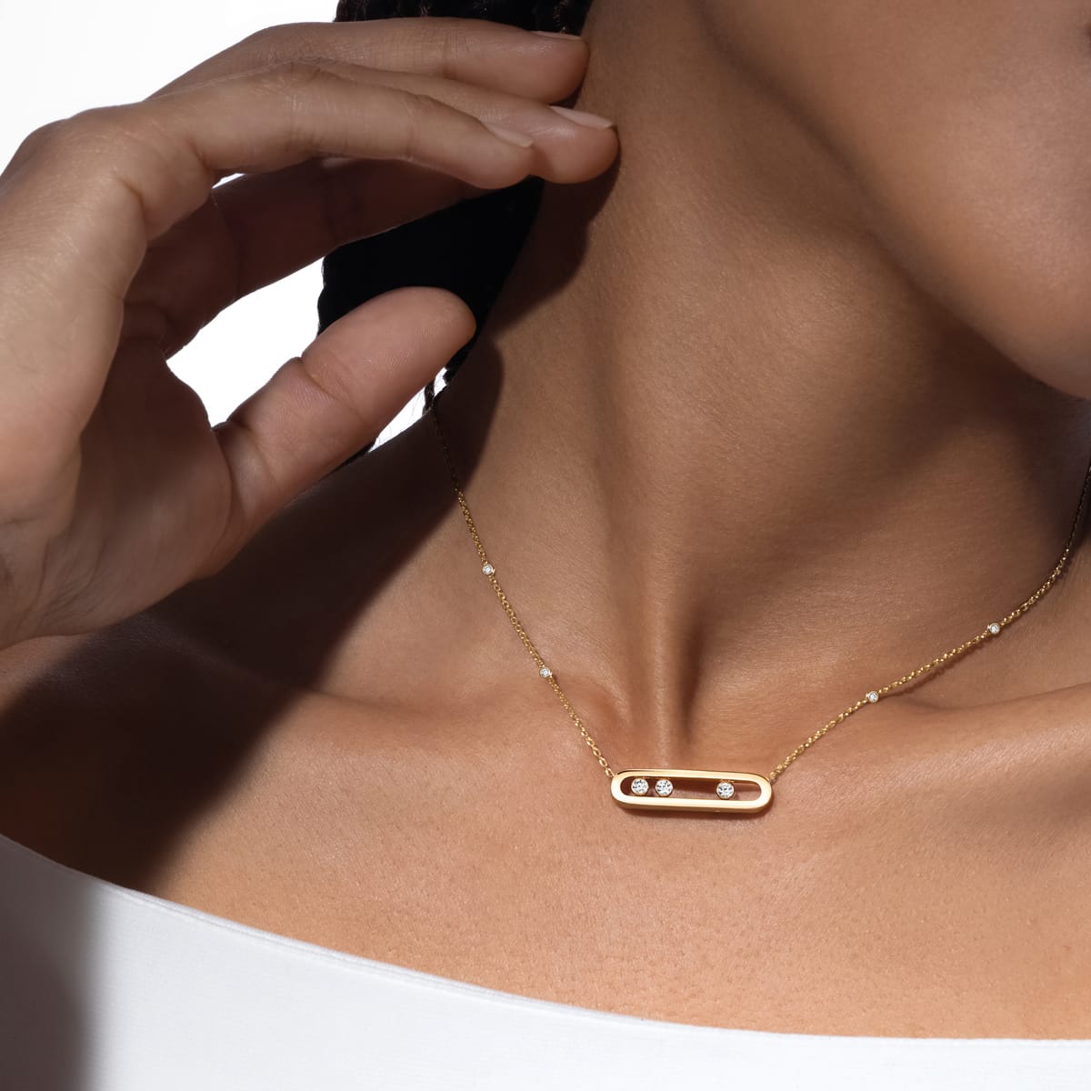 Collier Move 黄金 钻石  她的珍礼 项链 03997-YG