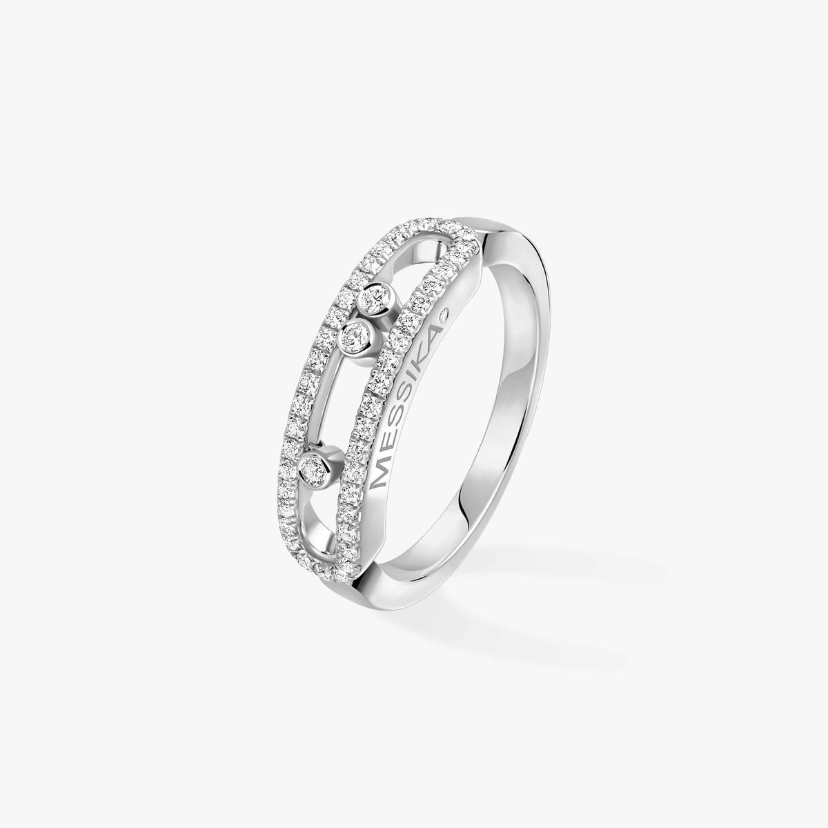 Baby Move密镶钻石 White Gold Diamond For Her Ring 04683-WG