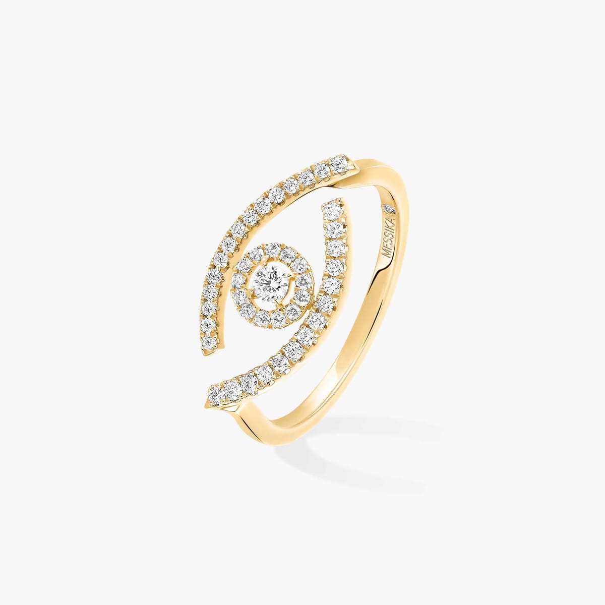 Lucky Eye密镶钻石戒指 Yellow Gold Diamond For Her Ring 10037-YG