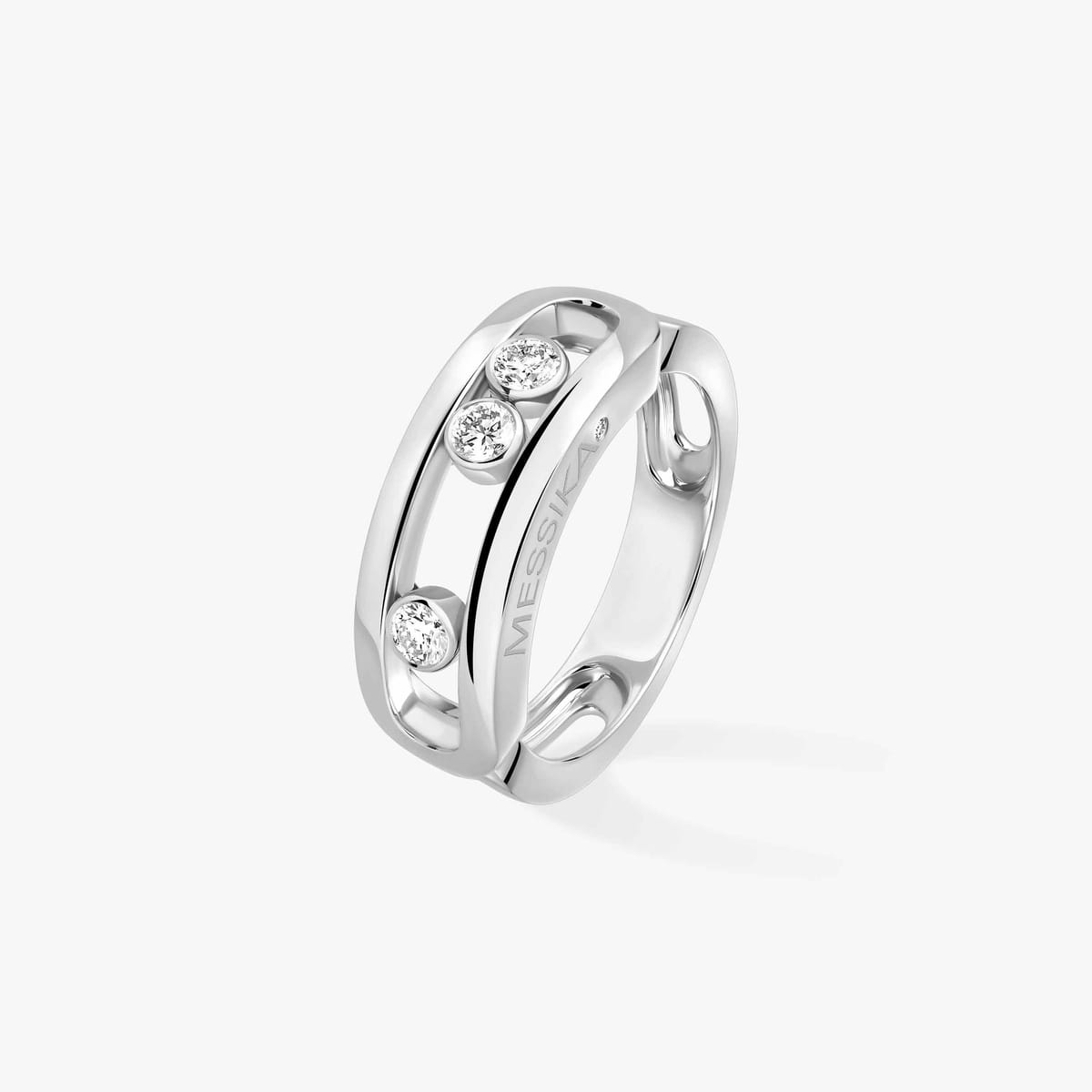 Bague Move Classique 白金 钻石 她的珍礼 戒指 03998-WG