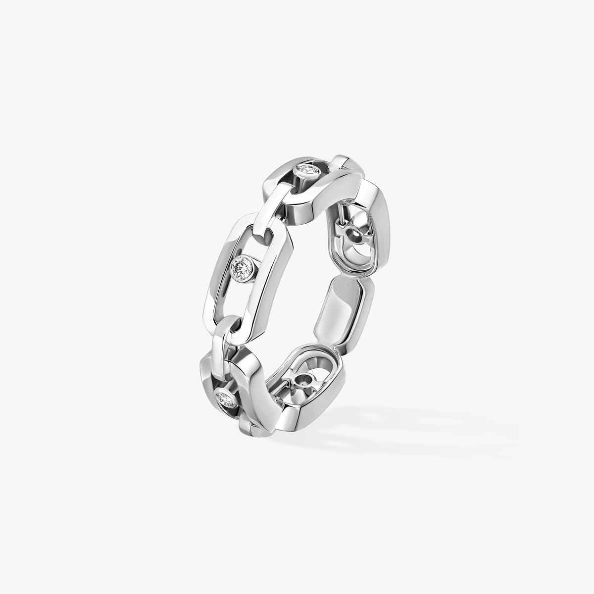 Move Link多圈 White Gold Diamond For Her Ring 12078-WG