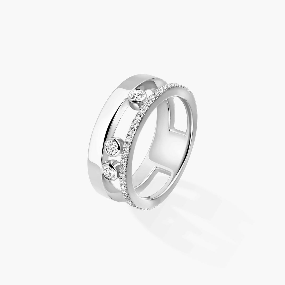 Bague Move Romane 白金 钻石 她的珍礼 戒指 06516-WG