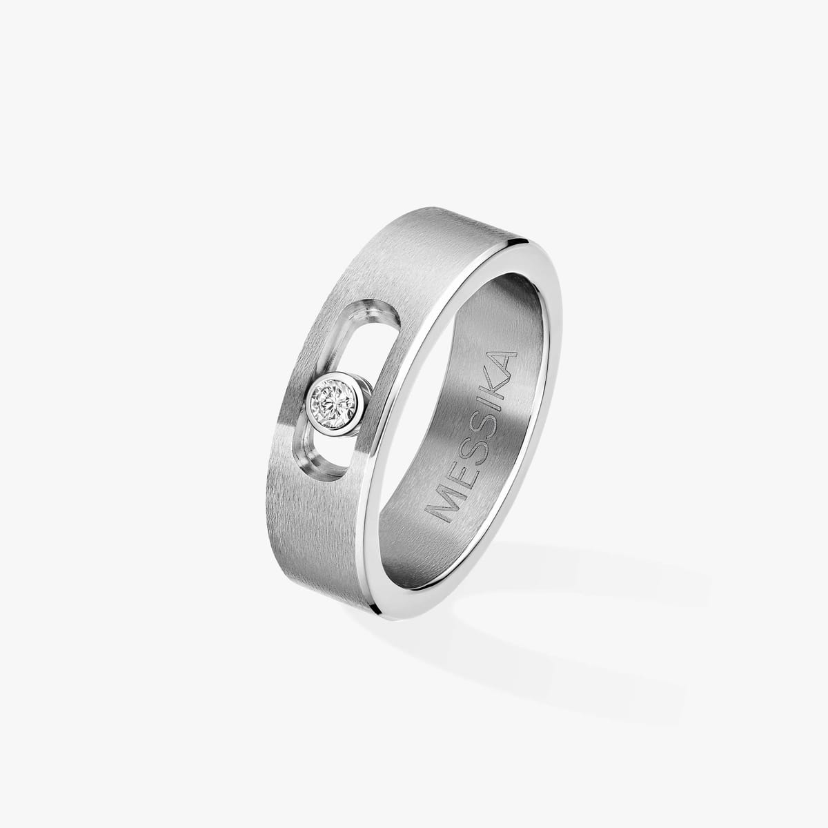 Move Titanium钛金戒指 Titanium Diamond For Him Ring 07166-TN