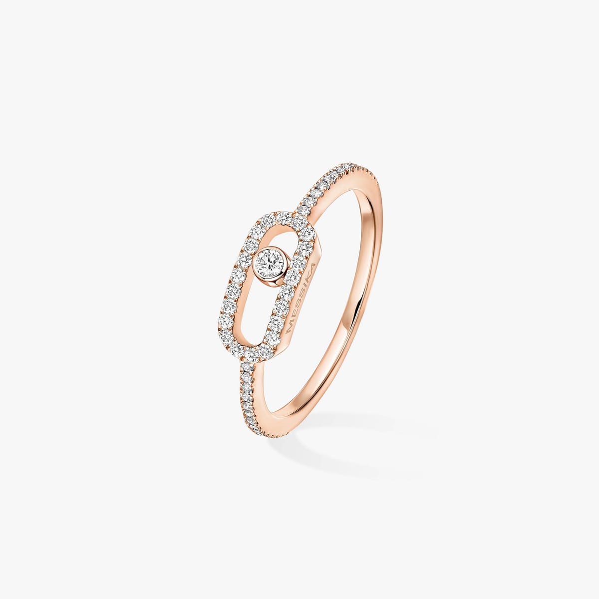 Move Uno密镶钻石 Pink Gold Diamond For Her Ring 05630-PG
