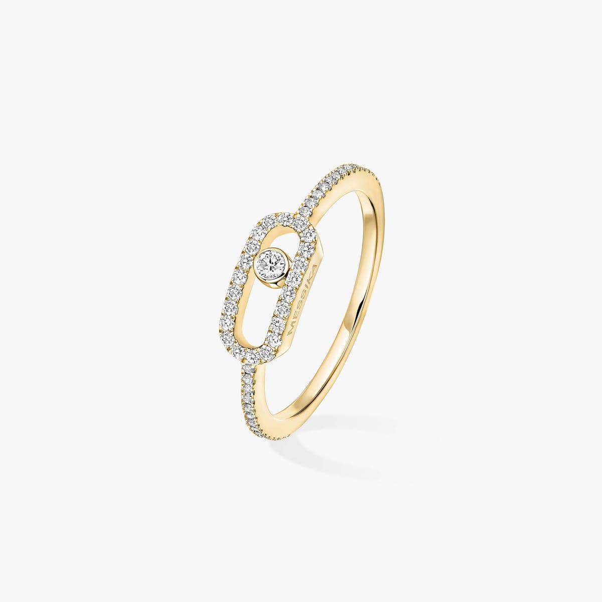 Move Uno密镶钻石 Yellow Gold Diamond For Her Ring 05630-YG