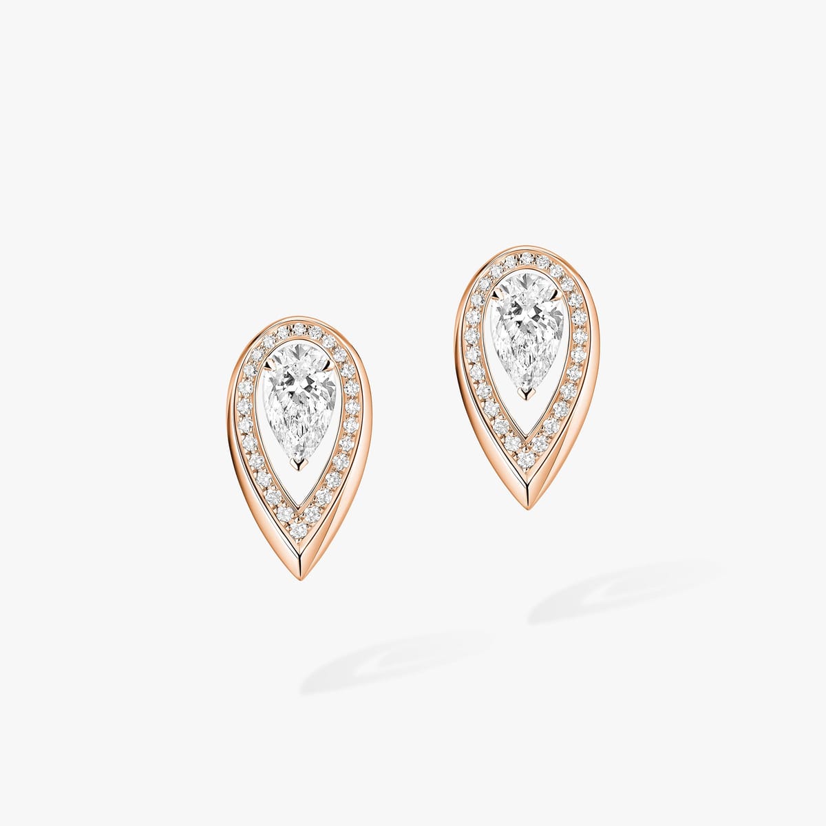 Fiery 0.40克拉 Pink Gold Diamond For Her Earrings 14377-PG