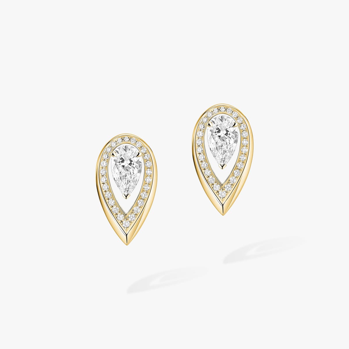 Fiery 0.40克拉 Yellow Gold Diamond For Her Earrings 14377-YG