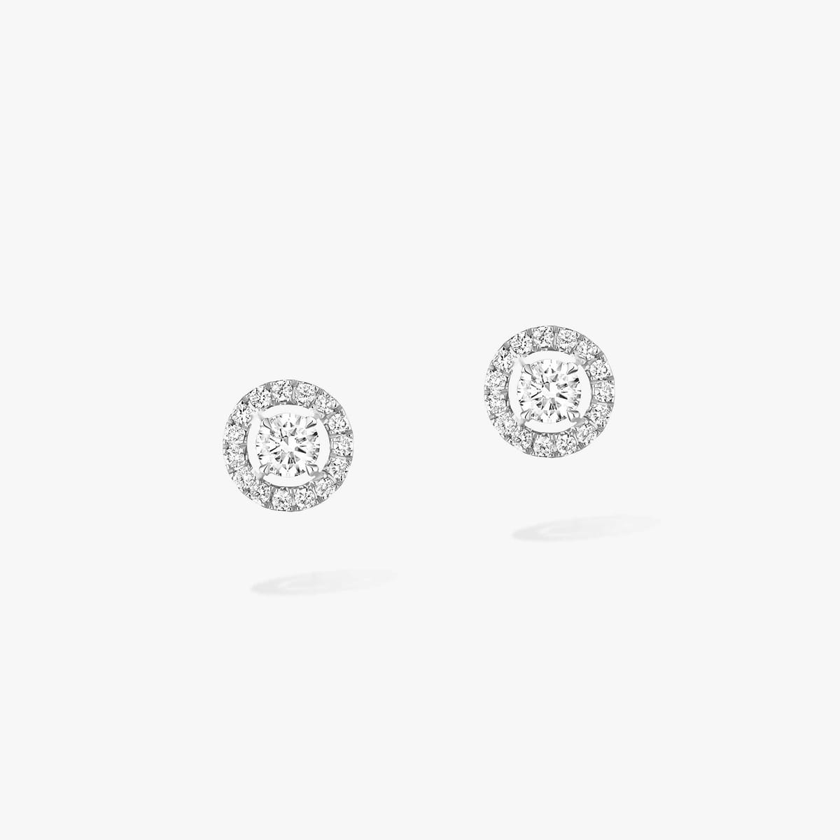 Joy圆形钻石 0.10克拉 x2 白金 钻石 她的珍礼 耳环 06991-WG