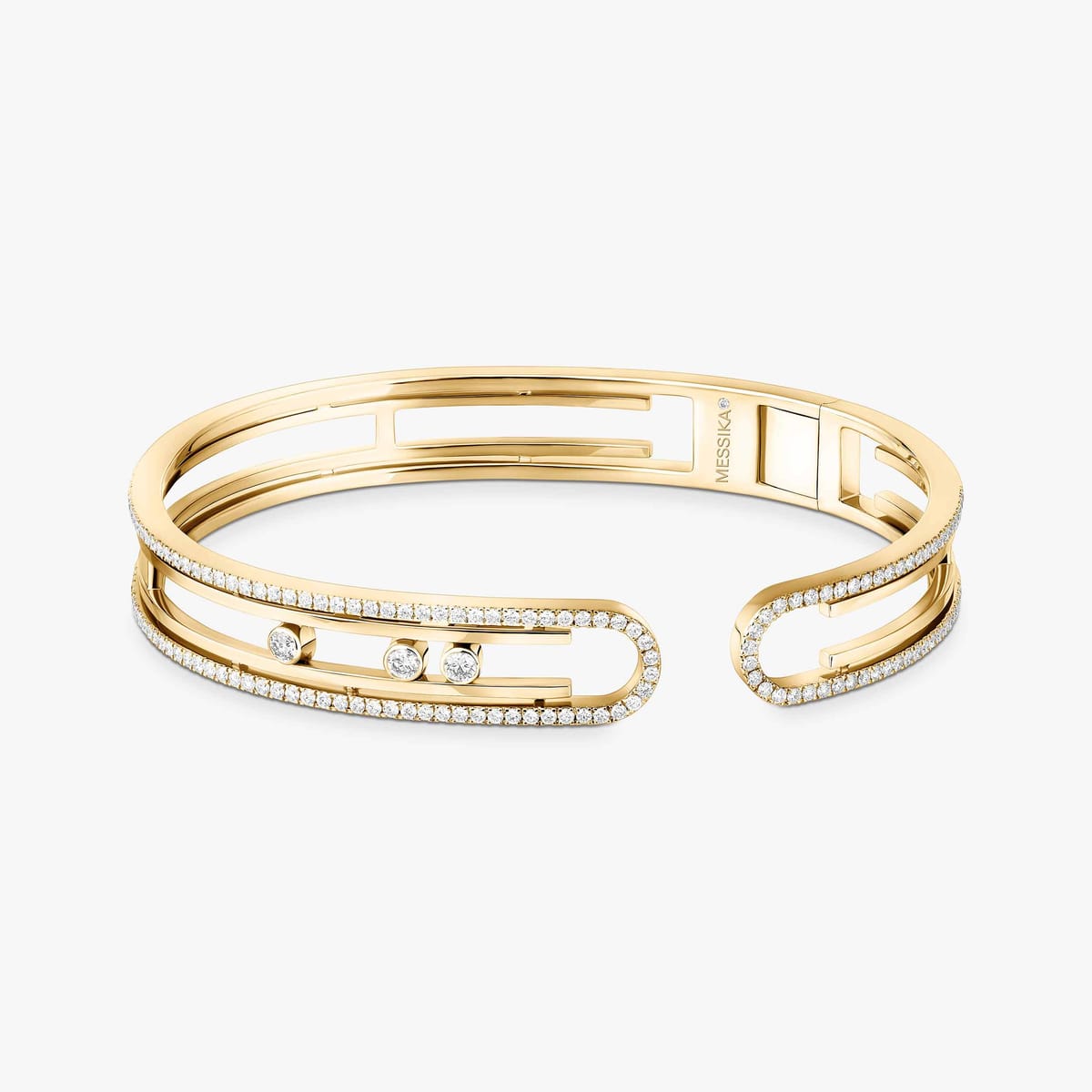 Move 10th手镯 Yellow Gold Diamond For Her Bracelet 11426-YG