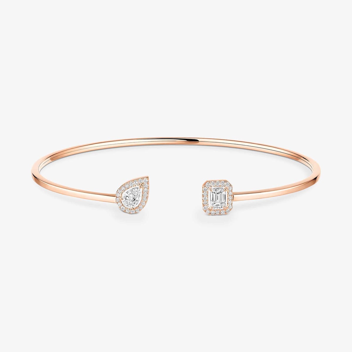 My Twin Toi & Moi弹性细手镯 0.15克拉 x2 Pink Gold Diamond For Her Bracelet 07222-PG