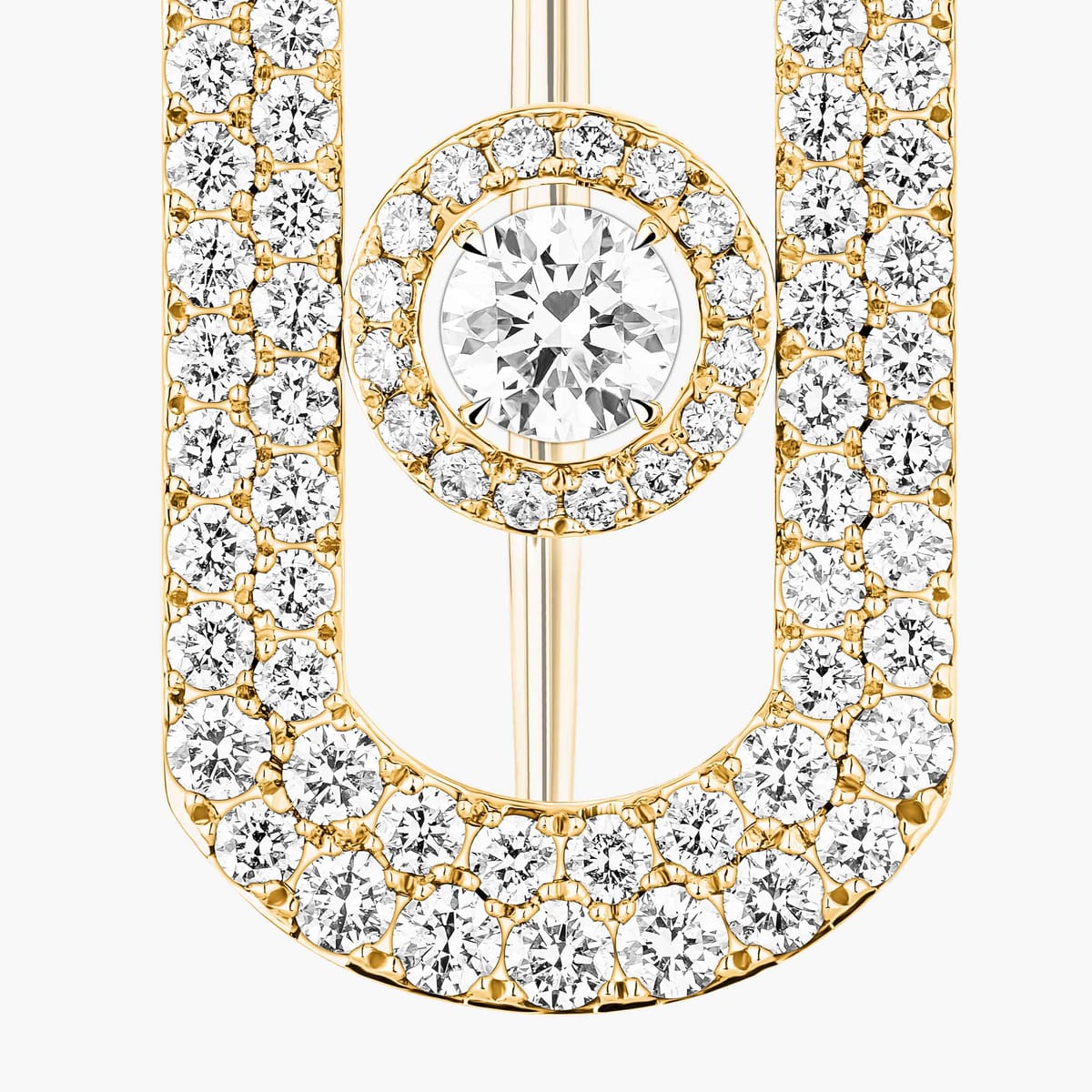 So Move密镶钻石胸针 黄金 钻石 混合的 Broche 14960-YG