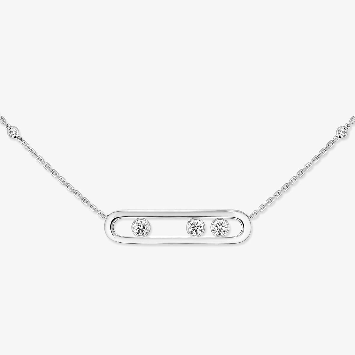 Collier Move 白金 钻石  她的珍礼 项链 03997-WG