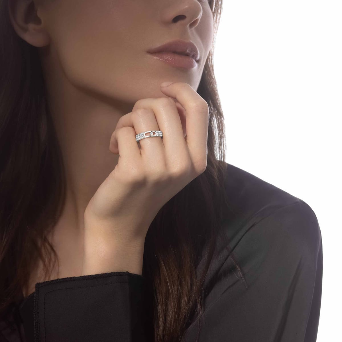 Move Joaillerie 密镶钻石结婚戒指 White Gold Diamond For Her Ring 13555-WG