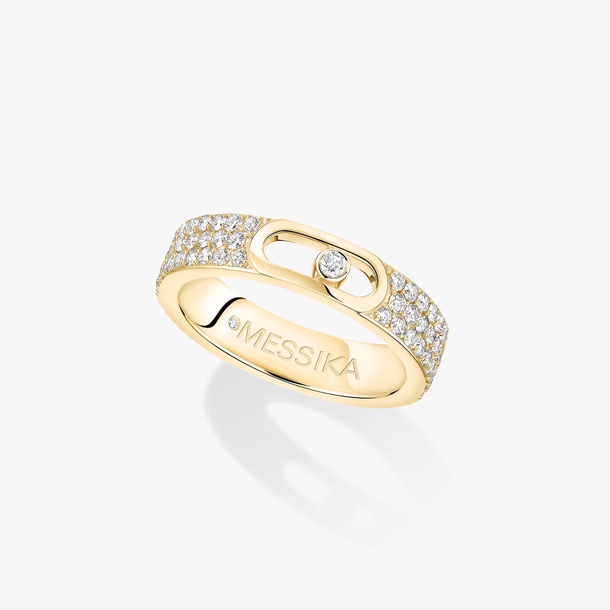 Move Joaillerie 密镶钻石结婚戒指 Yellow Gold Diamond For Her Ring 13555-YG