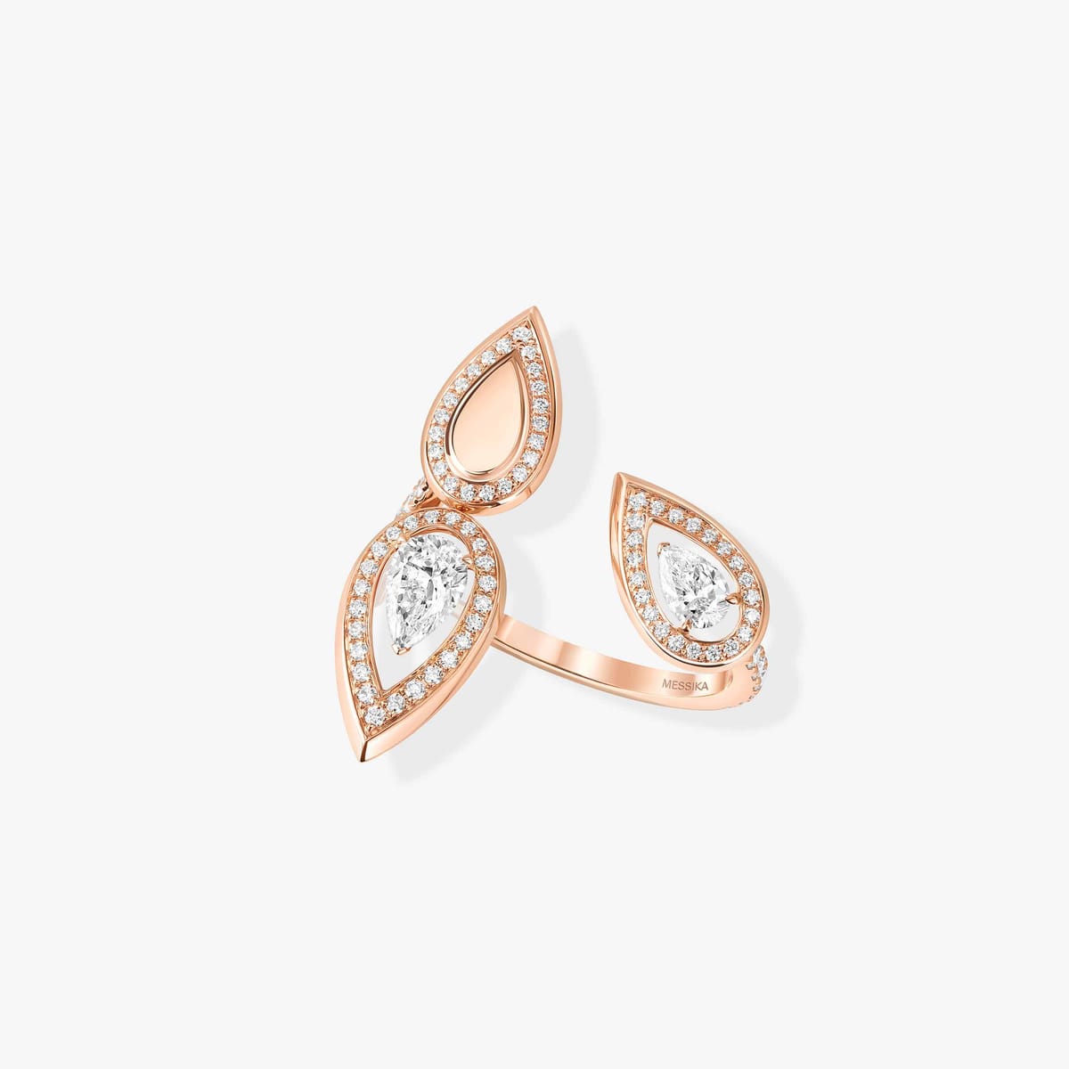 Fiery Trio Pink Gold Diamond For Her Ring 13171-PG