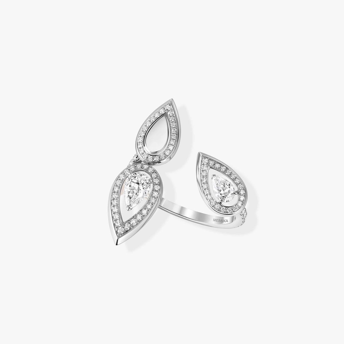 Fiery Trio White Gold Diamond For Her Ring 13171-WG