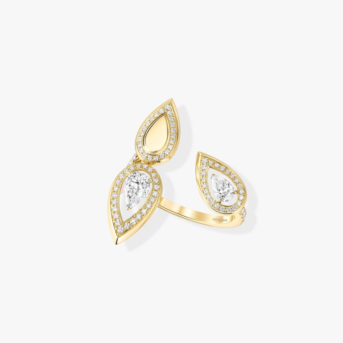 Fiery Trio Yellow Gold Diamond For Her Ring 13171-YG