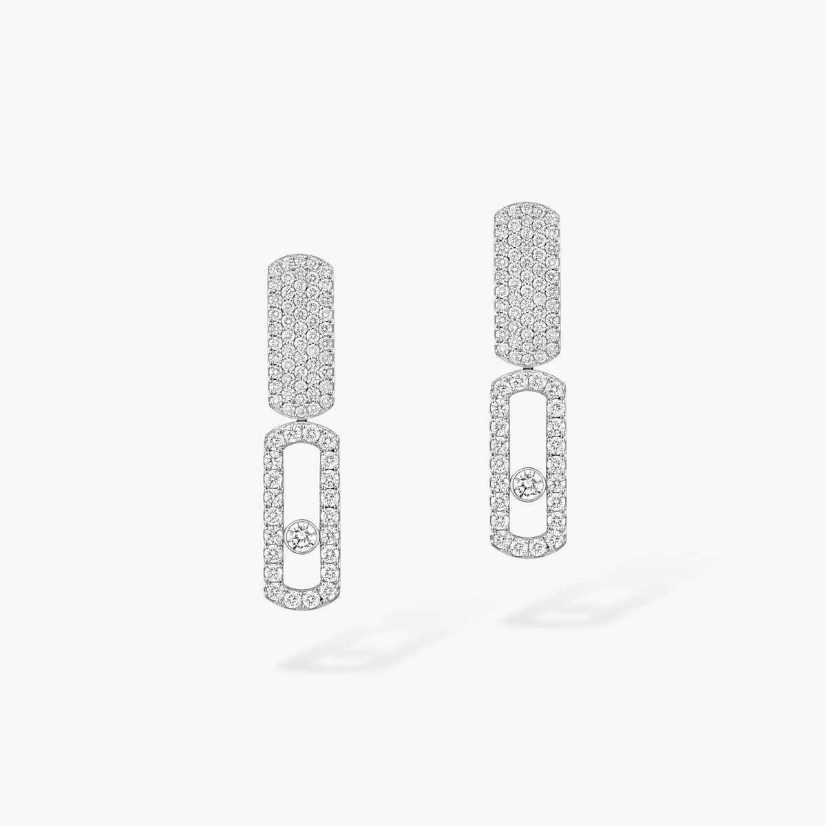 Imperial Move 大号款 White Gold Diamond For Her Earrings 13754-WG