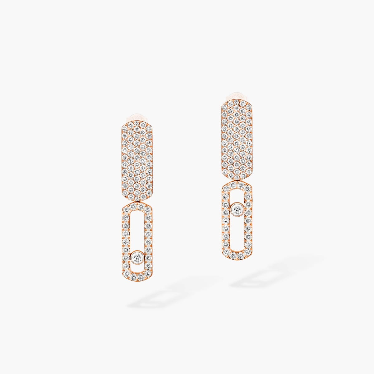 Imperial Move 小号款 Pink Gold Diamond For Her Earrings 13930-PG