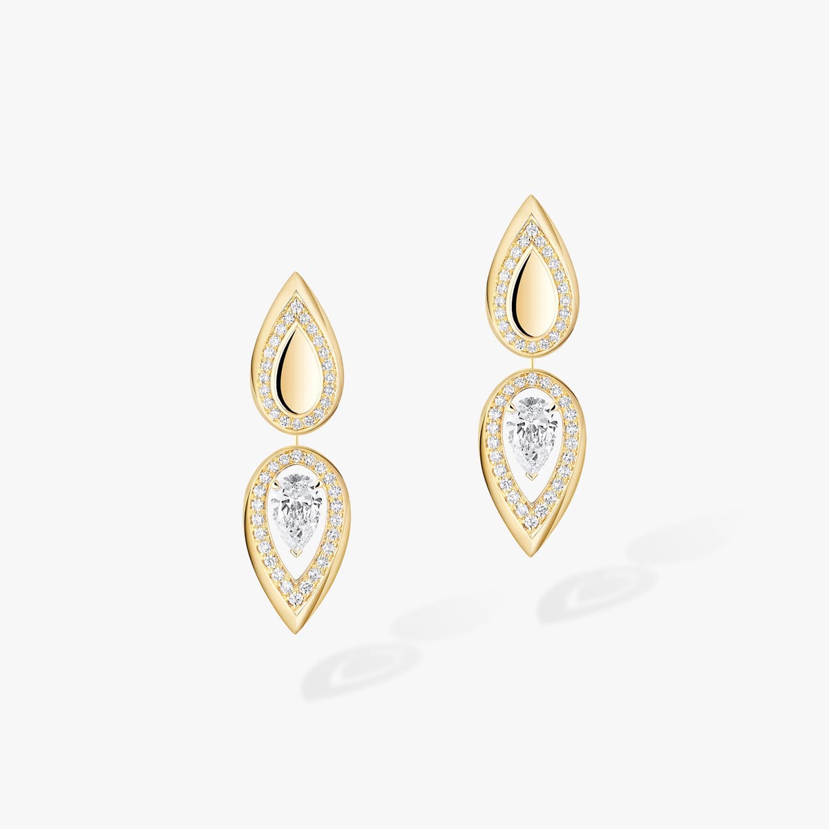 Fiery 0.25克拉 Yellow Gold Diamond For Her Earrings 13173-YG