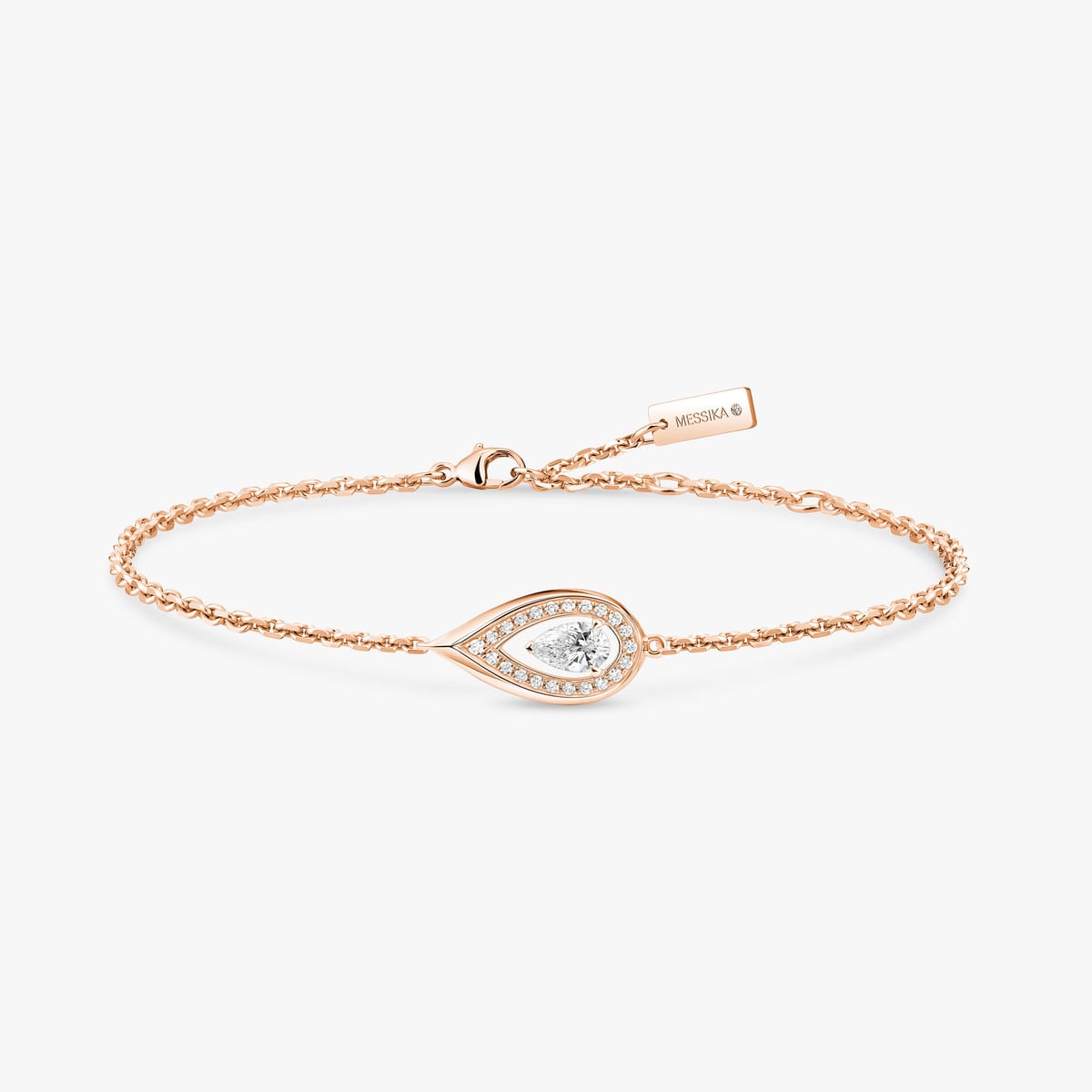 Fiery 0.10克拉 Pink Gold Diamond For Her Bracelet 14238-PG
