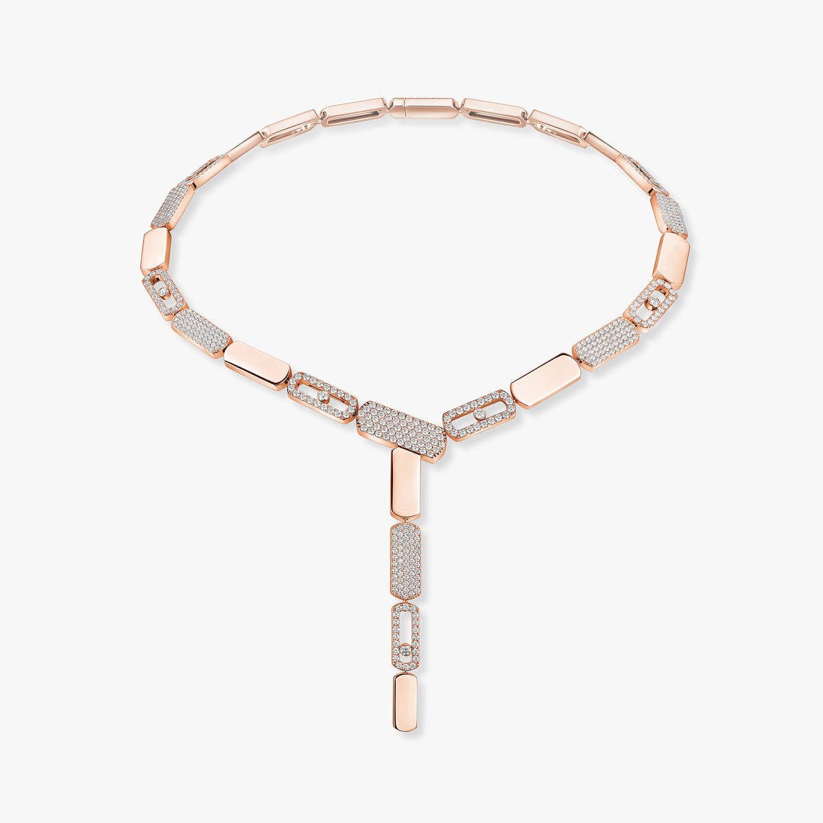 Imperial Move领带式项链 小号款 Pink Gold Diamond For Her Necklace 14220-PG