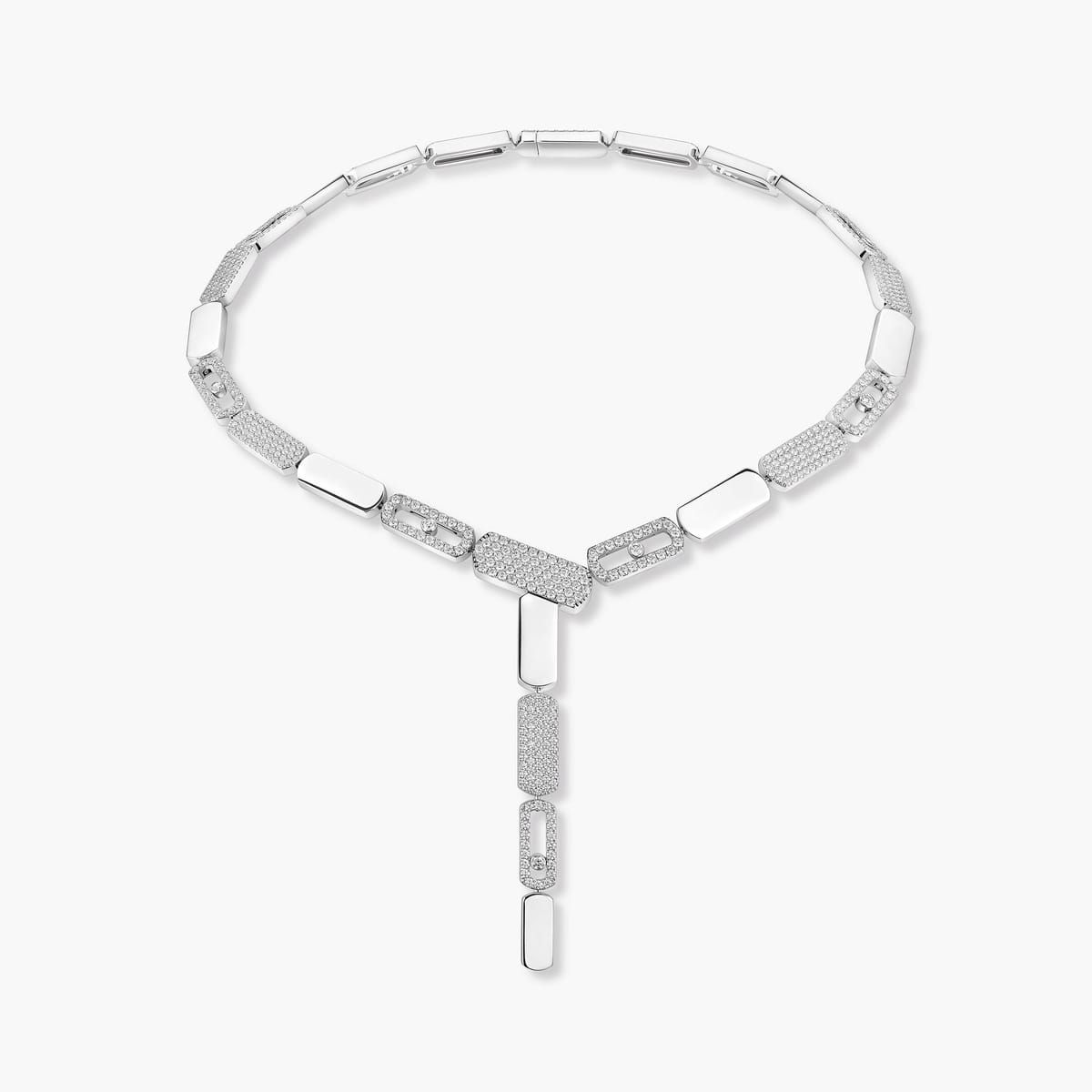 Imperial Move领带式项链 小号款 White Gold Diamond For Her Necklace 14220-WG