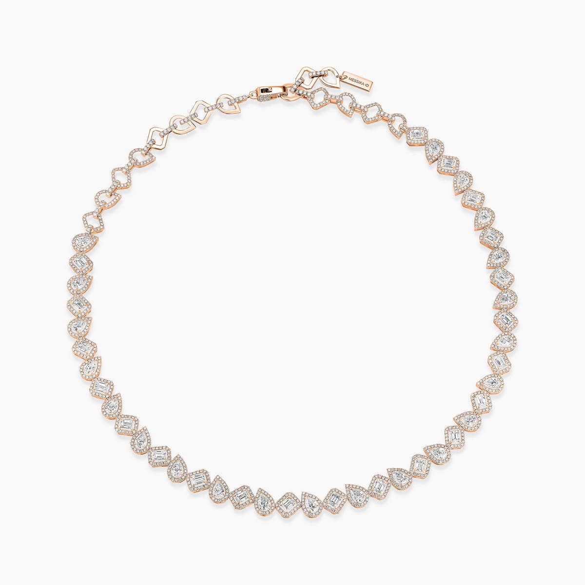 My Twin钻石 Pink Gold Diamond For Her Necklace 13677-PG