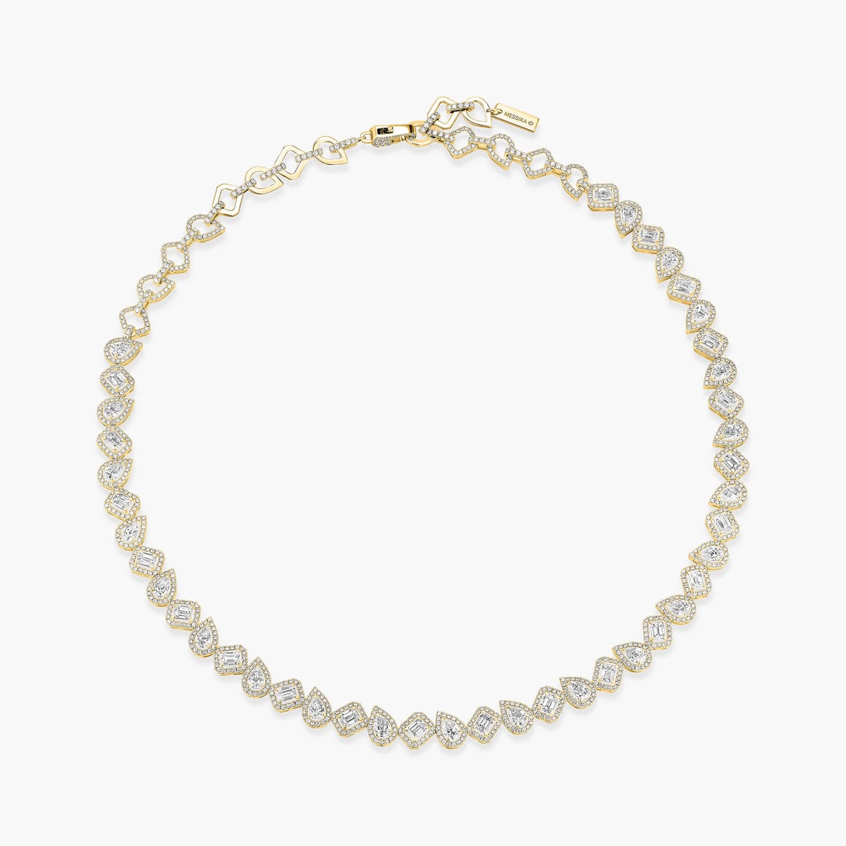 My Twin钻石 Yellow Gold Diamond For Her Necklace 13677-YG